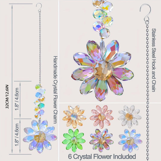 Golden Sunflower Crystal Suncatcher