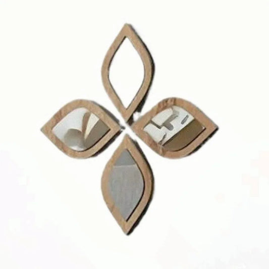 Serene Petal Wall Mirror Set (4-Piece)