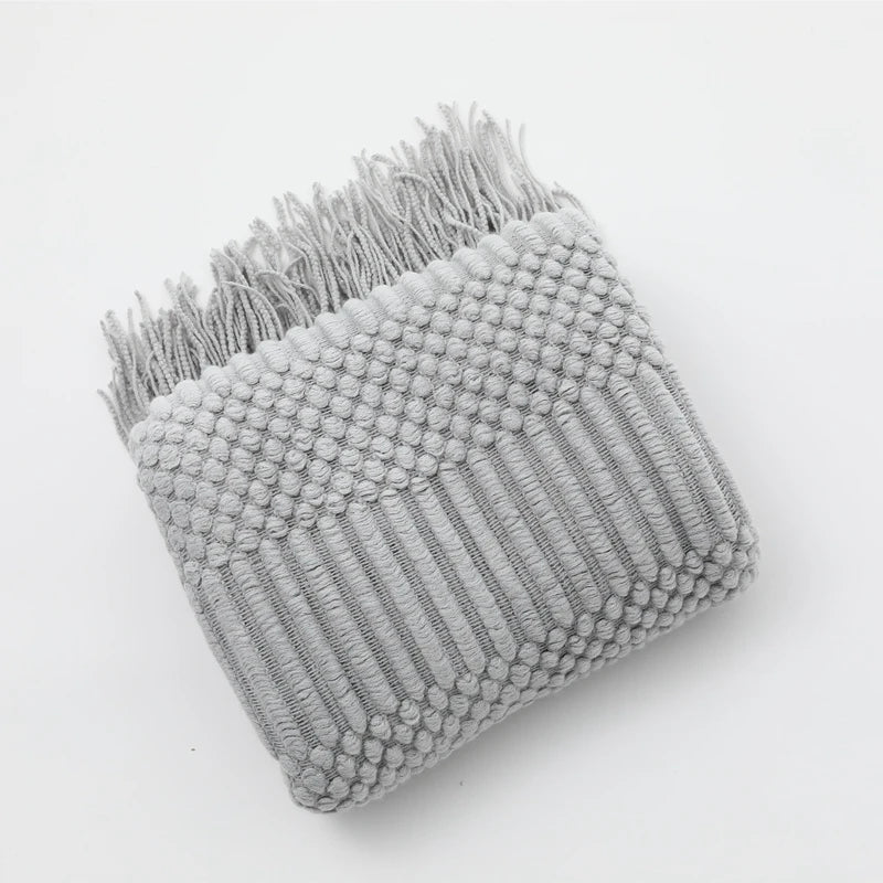Serene Knit Boho Throw Blanket