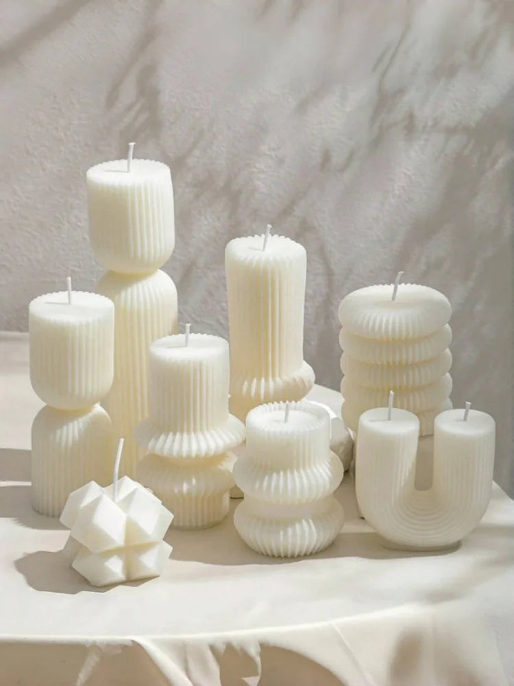 Serene Ribbed Aromatherapy Soy Candle