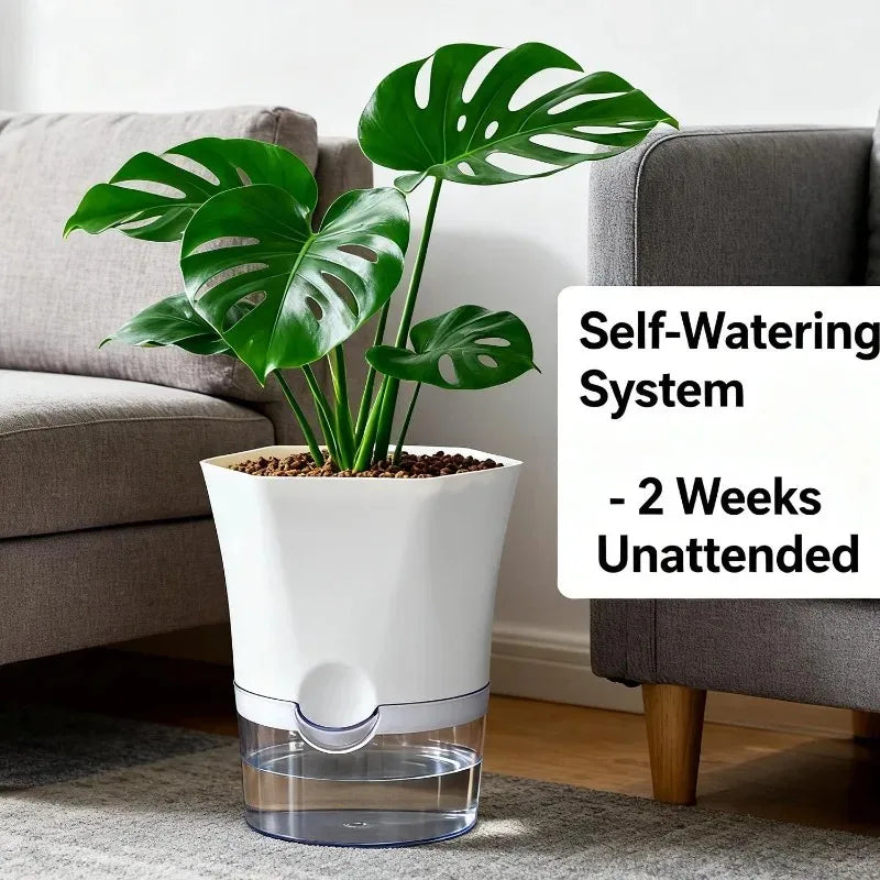 Serene Self-Watering Plant Pot