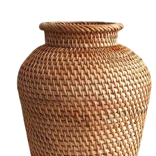 Serene Woven Rattan Vase – Natural Home Decor