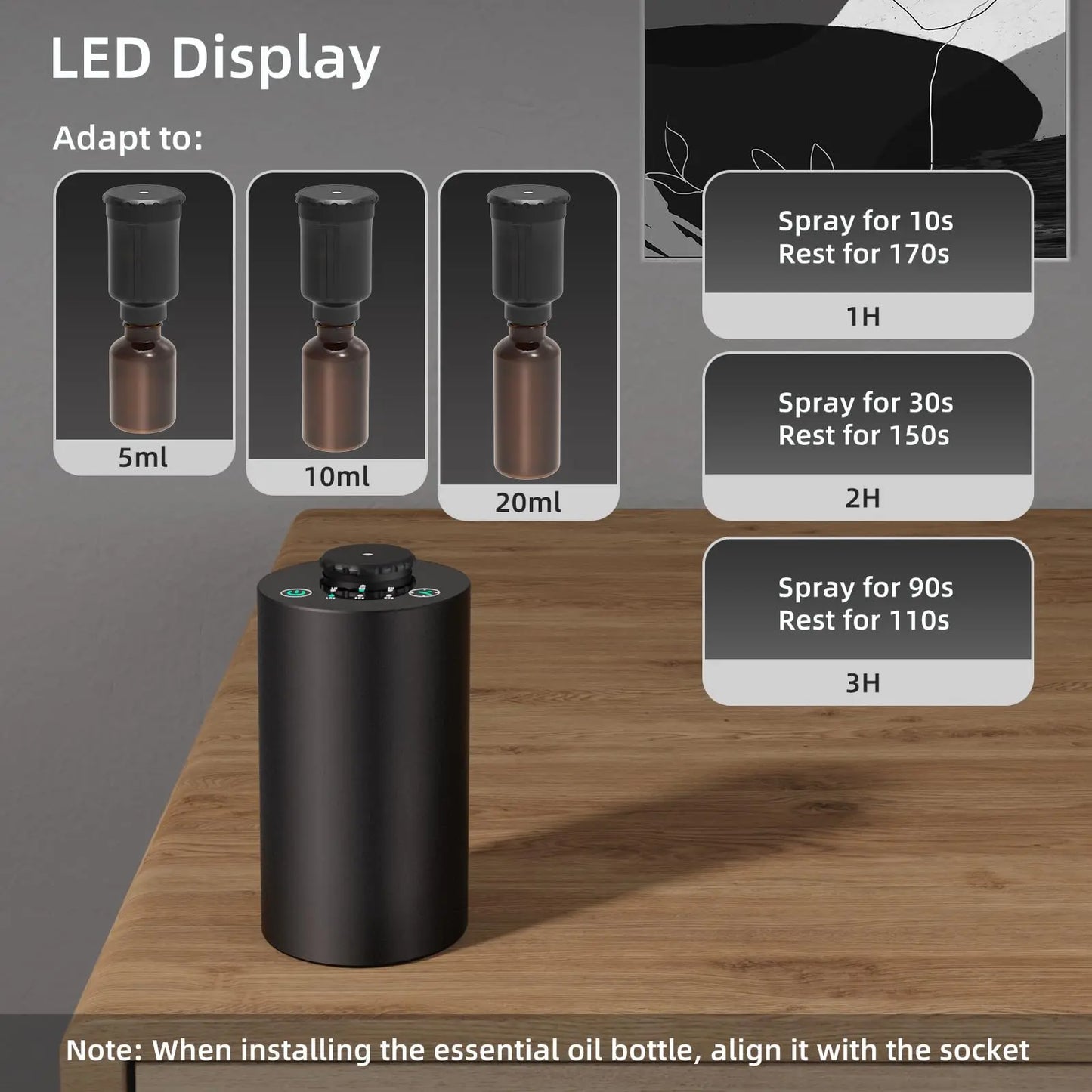 Serene Wireless Essential Oil Diffuser – Waterless Aromatherapy