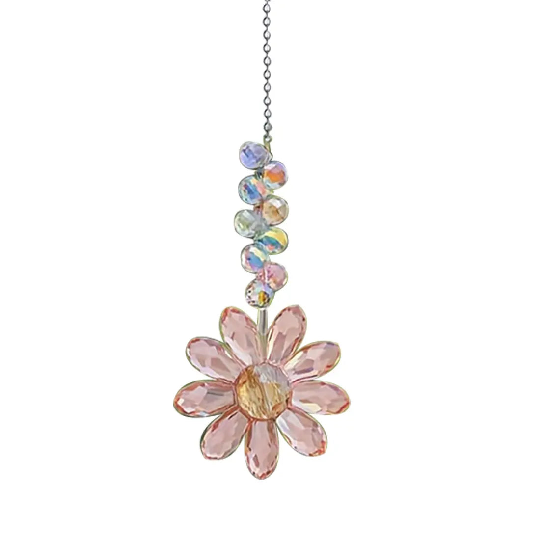 Golden Sunflower Crystal Suncatcher